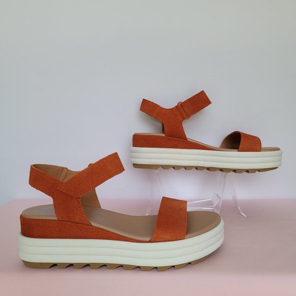 SOREL Cameron Flatform Suede Sports Sandals-Desert Sun- Women’s US Size 9 ⭐ - Picture 11 of 16